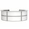 Linea Italia Reception Desk 11.1 ft D X 46 in H, 11.8 ft W X Thermofused Laminate, White ZUS299 - alternate 1
